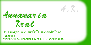 annamaria kral business card